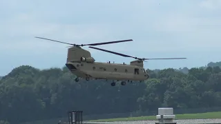 US Army CH-47 Chinook Arrival, Start Up & Departure from TRI 30Jun20