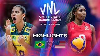 🇧🇷 BRA vs. 🇺🇸 USA - Highlights | Week 1 | Women's VNL 2024