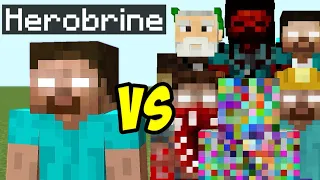 Herobrine vs Error422 all Сreepypasta mobs in minecraft part 7