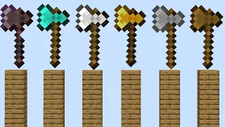 Which Axe Is Faster In Minecraft? - Compilation