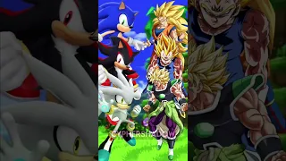 Sonic, Shadow & Silver Vs Goku, Vegeta & Broly #shorts