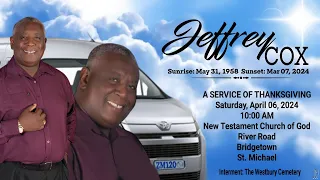 A Service of Thanksgiving for the Life of Jeffrey Cox