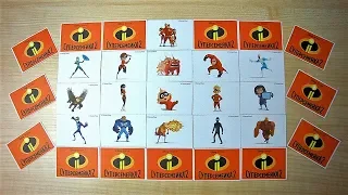 Карточки Суперсемейка 2 - Челлендж Игра Найди Пару!