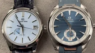 Grand Seiko Spring Drive vs Omega Seamaster Aqua Terra Small Seconds Luxury Watch Comparison