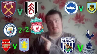 My Premier League Predictions Gameweek 8 (Big Game Manchester City V Liverpool)