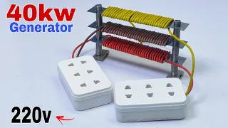 How to create 220v 40kw free energy generator use pvc wire and Steel plate#viralvideo