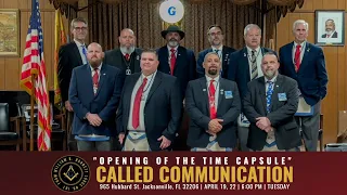 Opening of Time Capsule  Of  W.B. Barnett Lodge No. 187