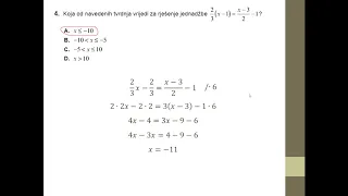 DRŽAVNA MATURA 2018/2019 - MATEMATIKA (B RAZINA) - rješenja 1.-16. zadatka