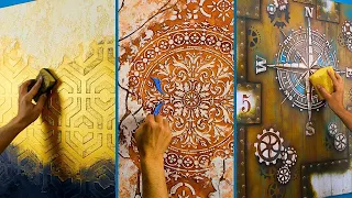 3 new genius ways to use putty to make a unique wall painting design ✨