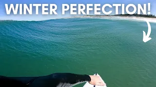 RAW SURFING POV | AUSSIE WINTER PERFECTION | PERFECT OFFSHORE CONDITIONS