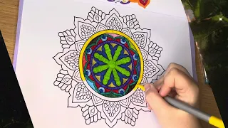 Colour me Happy - Mandala Episode 258 #wellness #mindfulness #art #colouring #mandala #happy