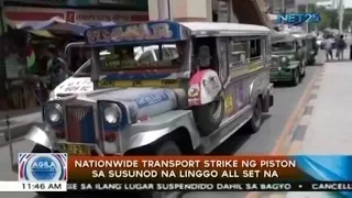 Nationwide transport strike ng Piston sa susunod na linggo all set na