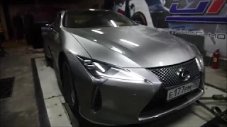 Недобор Lexus LC500 на диностенде: 441 л.с. (по ТТХ — 477 л.с.)