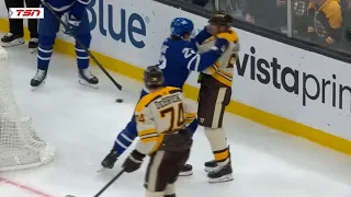 Marchand just got smacked HARD