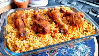 مطبخ ام وليد / ارز في الفرن بالدجاج ، خلطي كلشي و ديري في الفرن و نتيجة طايب على حبة و البنة البنة😋.