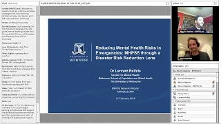 MHPSS.net Webinar: "Mental Health and Psychosocial Support and Disaster Risk Reduction"