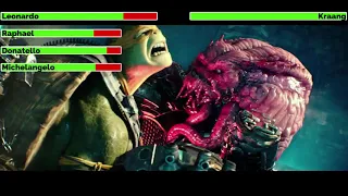 Teenage Mutant Ninja Turtles: Out of the Shadows (2016) Final Battle with healthbars