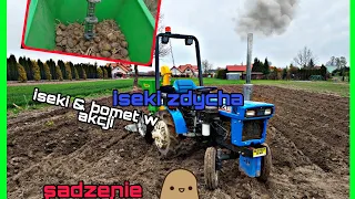 Mokre Sadzenie ziemnaków🥔!!!!Mini traktor Iskei w akcji 🚜 Iseki & Bomet w akcji/planting potatoes