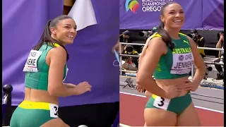 Michelle Jenneke | Warm up dance | Highlights women's 100m hurdles |  World Athletics Championships