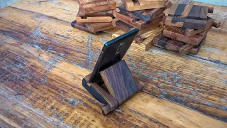 Процесс изготовления подставки для смартфона/Wooden phone transformer stand