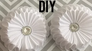 МК Зефирки канзаши из репсовой ленты // DIY Zefirki kanzashi