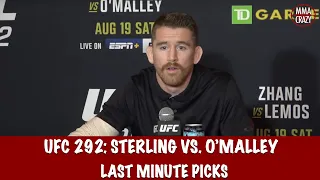 UFC 292: Aljamain Sterling vs. Sean O'Malley Last Minute Picks