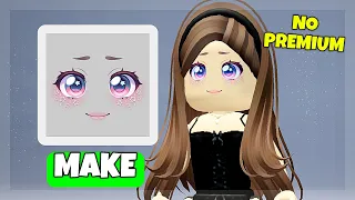 MAKE FREE FACE ON ROBLOX AND WEAR IT!