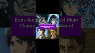 Eren Jaeger wins Best Main Character Anime Award (2022) #anime #aot #eren #awards #shorts