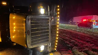 “Peterbilt Rollover Accident” Stopped to Check on Survivors TsPs Cherish Your Days OTR TRUCKING