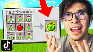 PROBAMOS los TIKTOK más VIRALES de MINECRAFT ¿FUNCIONAN? 🤣😱 MINECRAFT TIKTOK