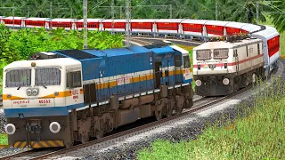 WDP4D Rescue WAP7 LHB Express Train | BUMPY RAILROAD | Train Simulator | Railworks 3 | NTG GAMING