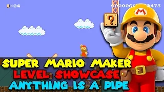 Super Mario Maker - Glitch Level - Anything is a Pipe - Invisible Pipe Glitch