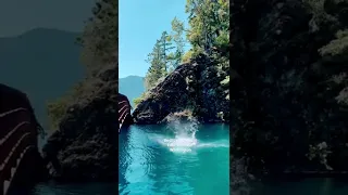 Beautiful swimming hole in pnw #pnw #washington #pacificnorthwest #olympicpeninsula #lakecrescent