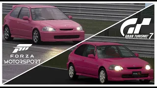 FM8 vs GT7 | Honda Civic Type R EK9 | Sound & Model Comparison