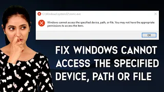 Fix Windows Can't Access The Specified Device Path or File Doesn't Support Microsoft Slove