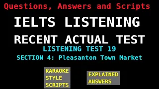 IELTS Listening Recent Actual Tests - Test 19 - Section 4 (Pleasanton Town Market )