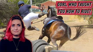 EQUESTRIAN REACTS TO HORSE FAILS  (some of you have zero empathy)