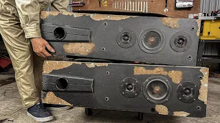 Restoration SATO 3 Way Speaker System // Restore Powerful Sound System