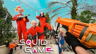 Gugu Nerf War : Warrior CID Dragon Nerf Guns Attack Squid Game Solider Gunfight Summer