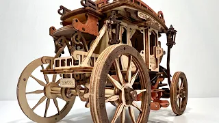 ROKR Self Driven Wooden Stagecoach Music Box Build