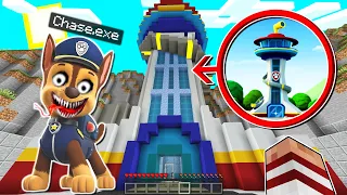 APARECE CHASE.EXE EN LA CASA DE PAW PATROL EN MINECRAFT