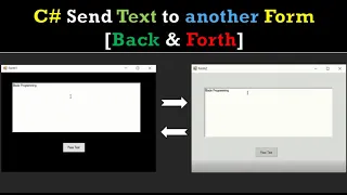 C# Tutorial - Passing TextBox Text to another Form [Back and Forth]