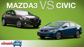 2014 Honda Civic vs 2014 Mazda3 | Edmunds A-Rated Compact Cars Face Off