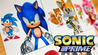 Drawing SONIC PRIME Vs. The Adventures of Sonic The Hedgehog