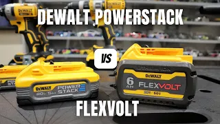 Dewalt Powerstack 5ah vs Flexvolt 6ah Battery | Is This Expensive Dewalt Battery Worth It?
