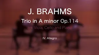 J. Brahms. Trio in A minor Op. 114. IV. Allegro