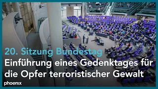 Bundestag: Einführung eines Gedenktages für die Opfer terroristischer Gewalt