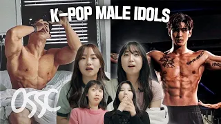 Korean Girls React To K-POP Male Idols With Hottest Body (Non K-pop Stans)