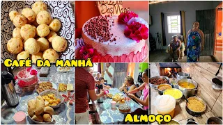 café da manhã e almoço do dia das mães na roça