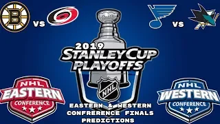 NHL STANLEY CUP PLAYOFFS 2019 EASTERN & WESTERN CONFRERENCENCE FINALS PREDICTIONS